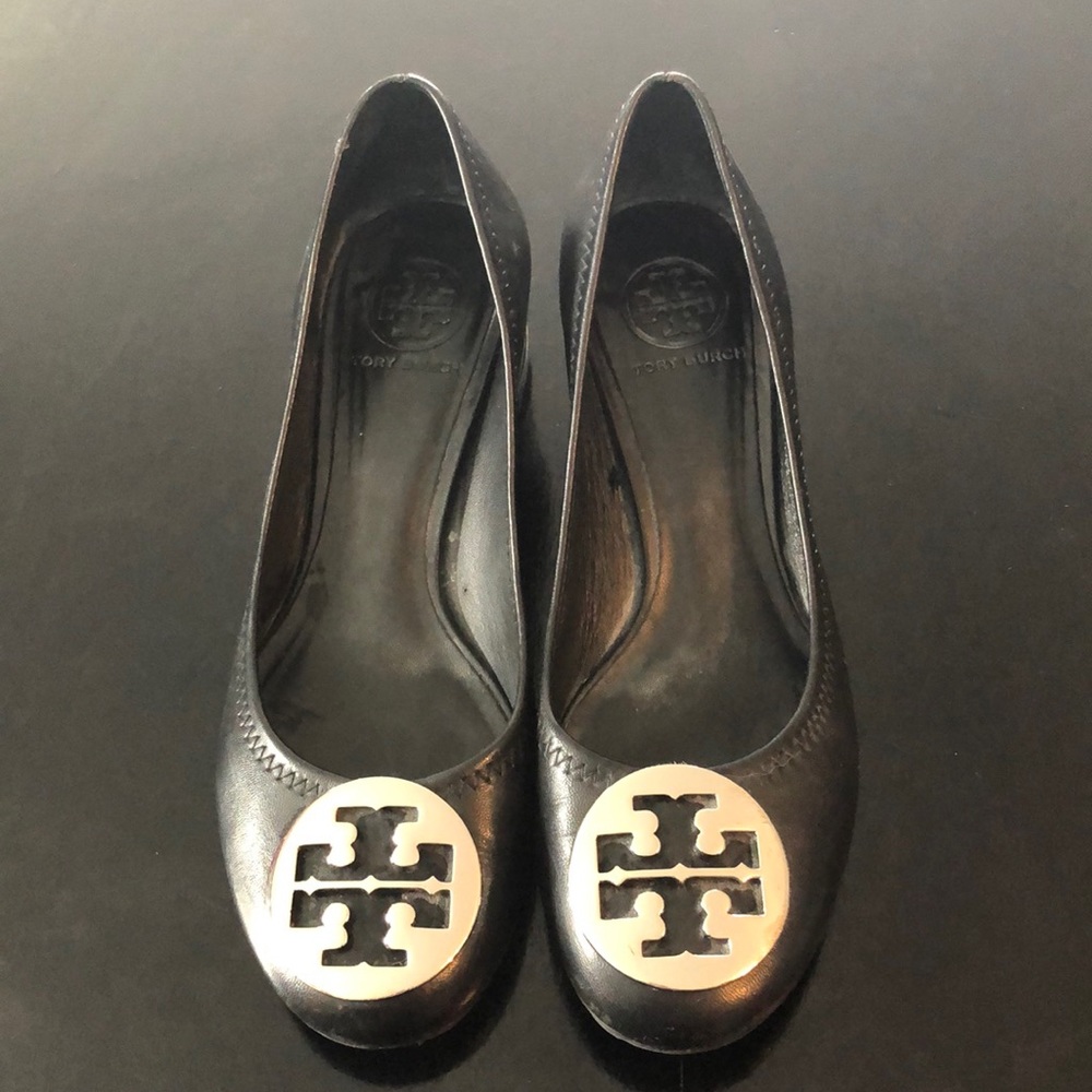 Black Tory Burch Block Heels, Size 8.5